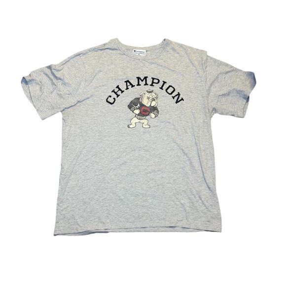 Champion Bulldog Graphic Tee - Heather Gray Vintage Mascot 2XL - Picture 1 of 3